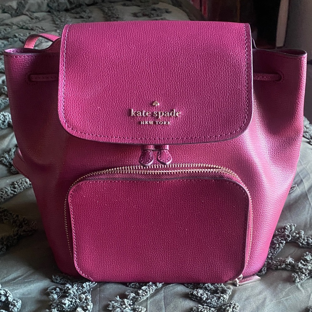 Kate Spade Fuchsia Leather Backpack